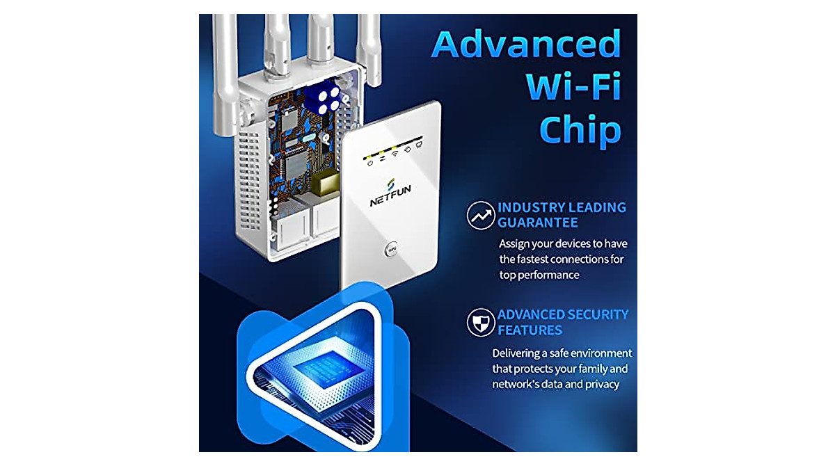 NETFUN WiFi Extender - Boost Signal Up to 9956 sq.ft