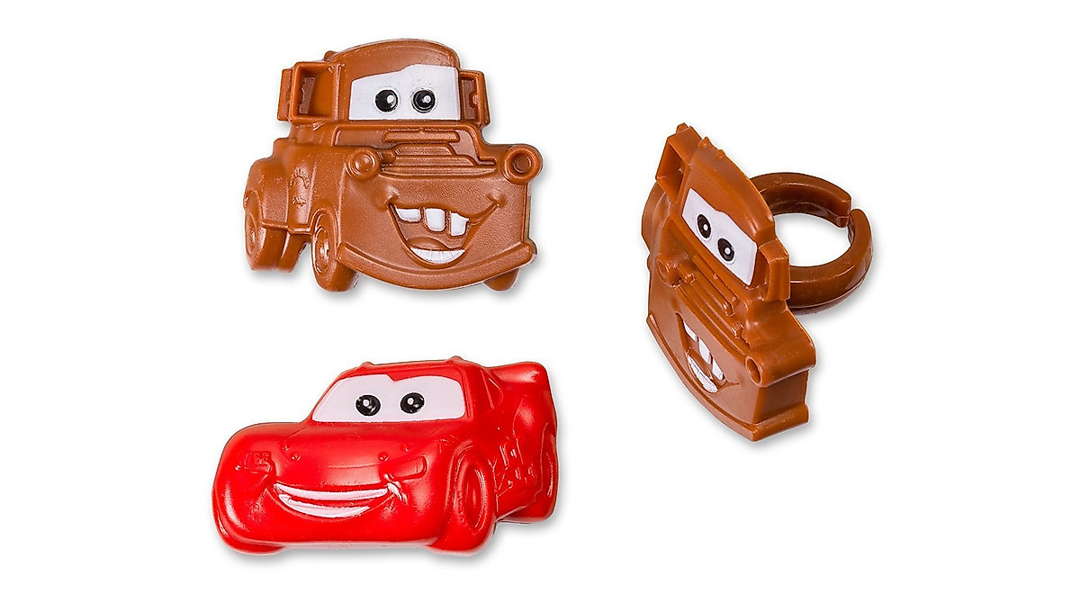 Disney Cars Cupcake Rings 24 Pack - Mater & McQueen Party Supplies