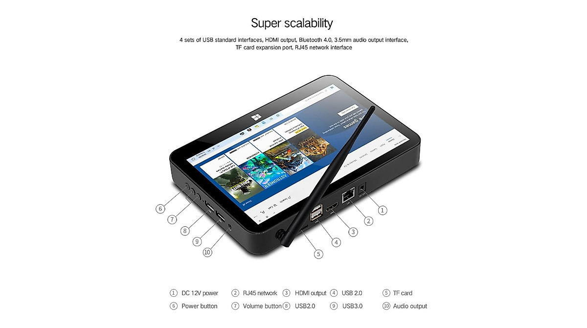 Pipo X11 Mini PC Tablet with 3GB RAM, 64GB Storage & 9-inch Display