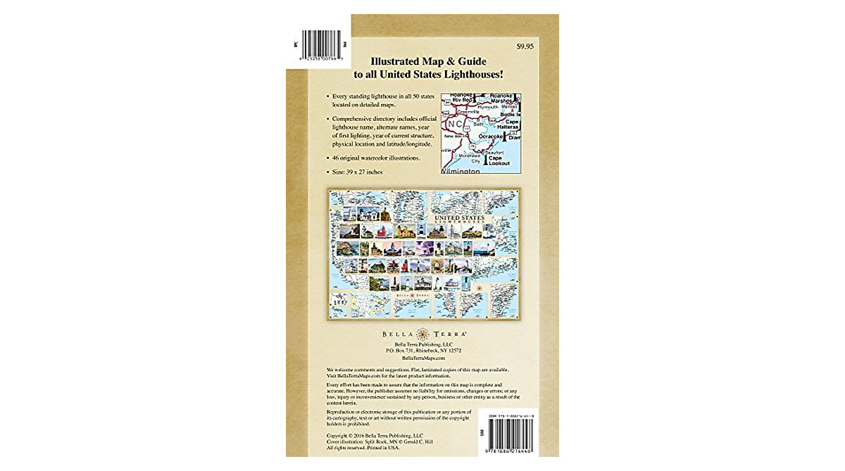 United States Lighthouses Map & Guide | Bella Terra Maps