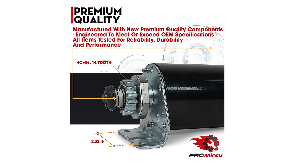 Buy PROMintu 14 Tooth Starter Motor for Craftsman Mowers