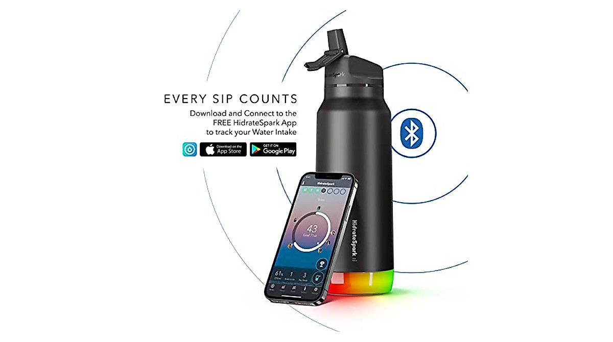 Hidrate Spark PRO Smart Bottle - Track Water Intake Easily