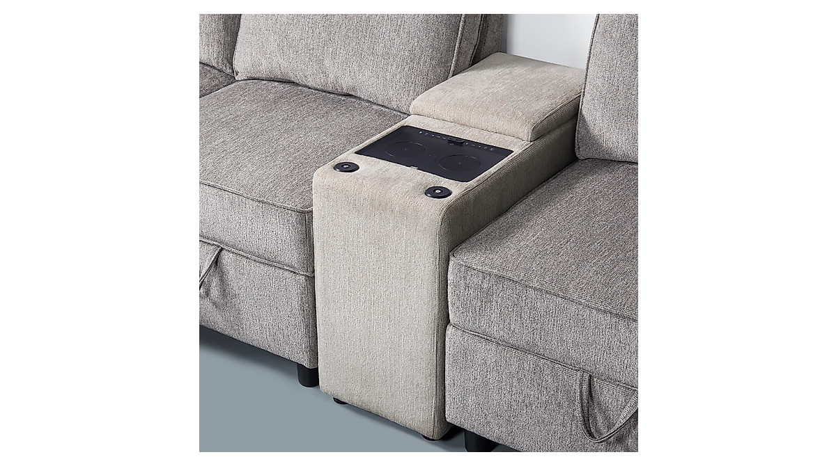 beyond SMART End Table with Audio & Wireless Charging