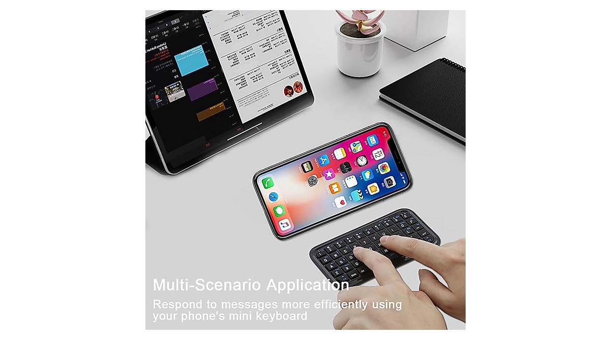 Ultra Slim Wireless Bluetooth Keyboard for Travel