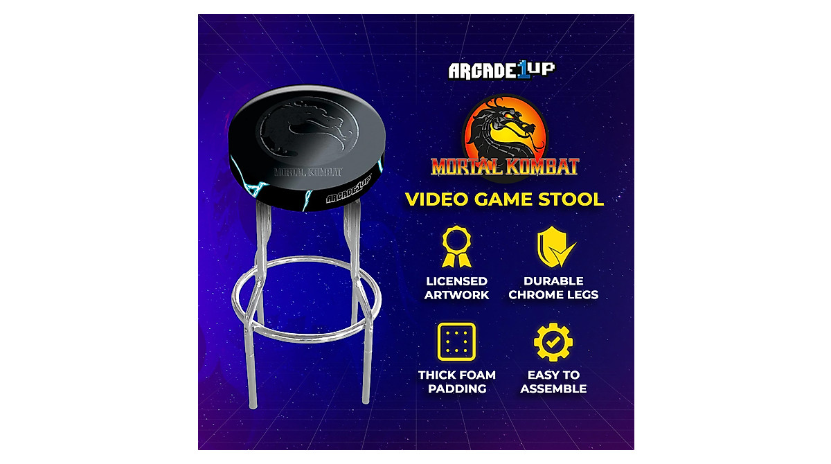 Arcade1Up Adjustable Arcade Game Stool - Durable & Comfortable