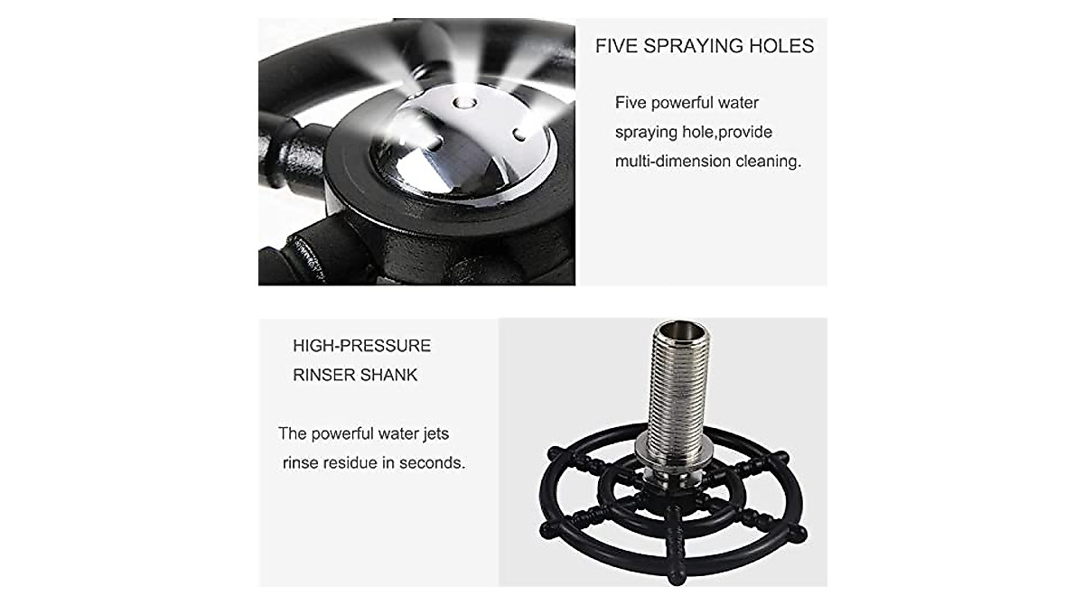EME Stainless Steel Cup Rinser - Effortless Cleaning Tool