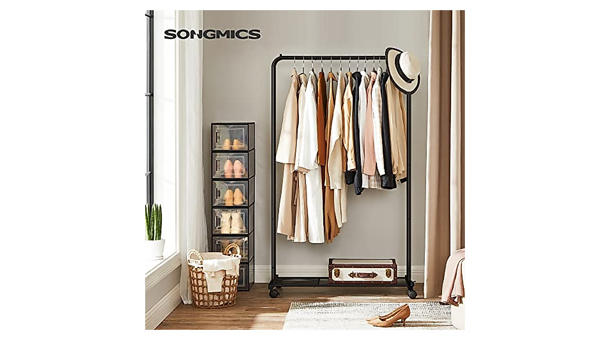 SONGMICS Industrial Clothes Rack Bundle - Stylish & Functional
