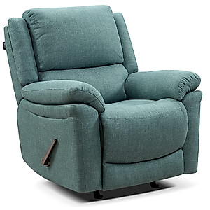 Elegant Green Rocker Recliner - Push Back Sofa for Comfort
