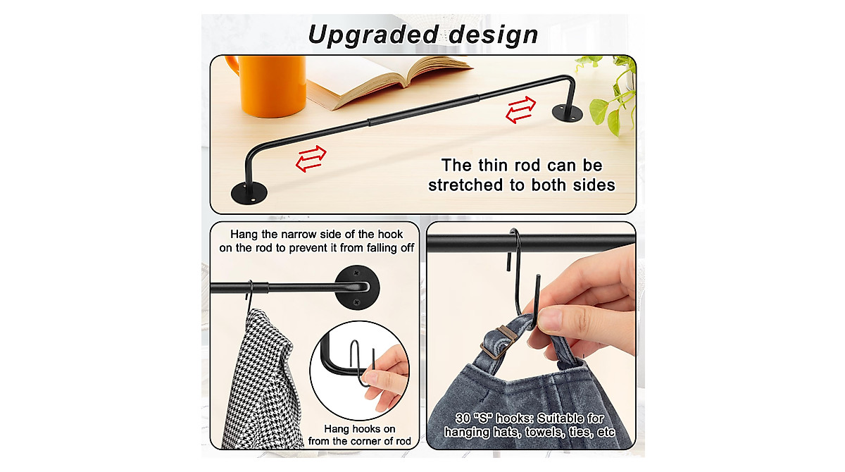 Yiiwinwy Hat Organizer – Adjustable Wall Mount Rack for Baseball Caps