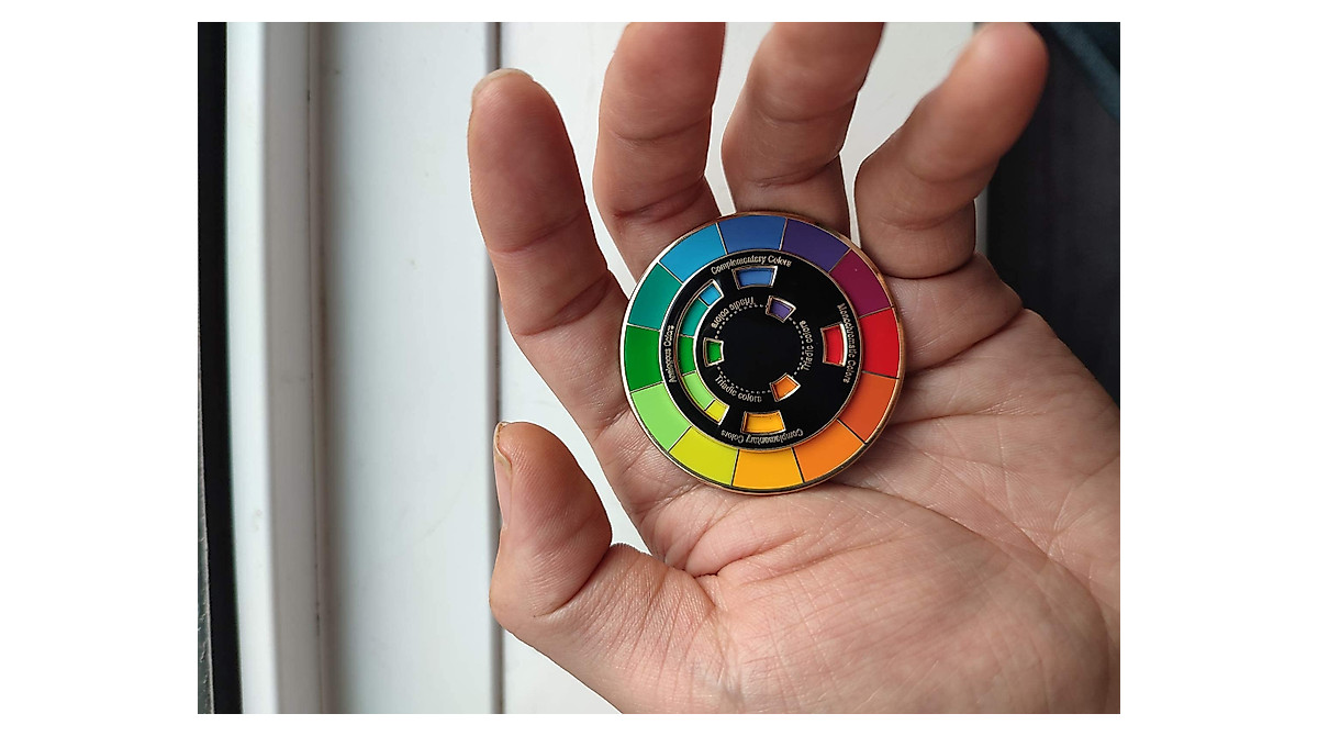 Creative Color Wheel Enamel Pin - Perfect Gift for Artists