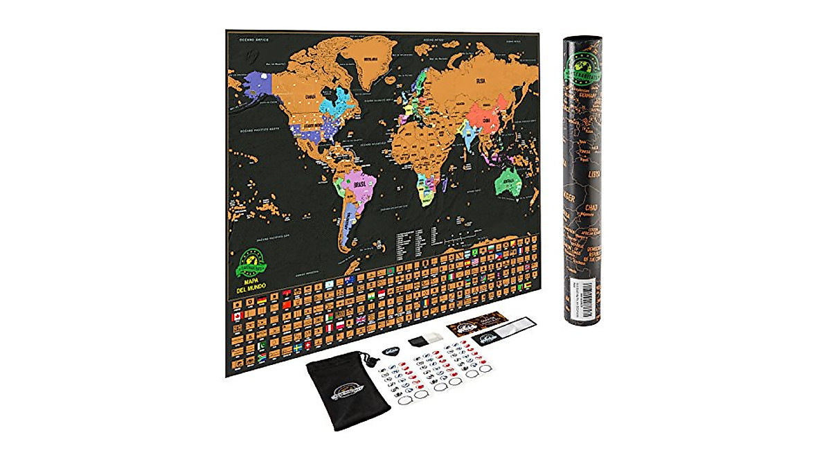 Scratch Off World Map Poster - Travel Map & Gift for Travelers