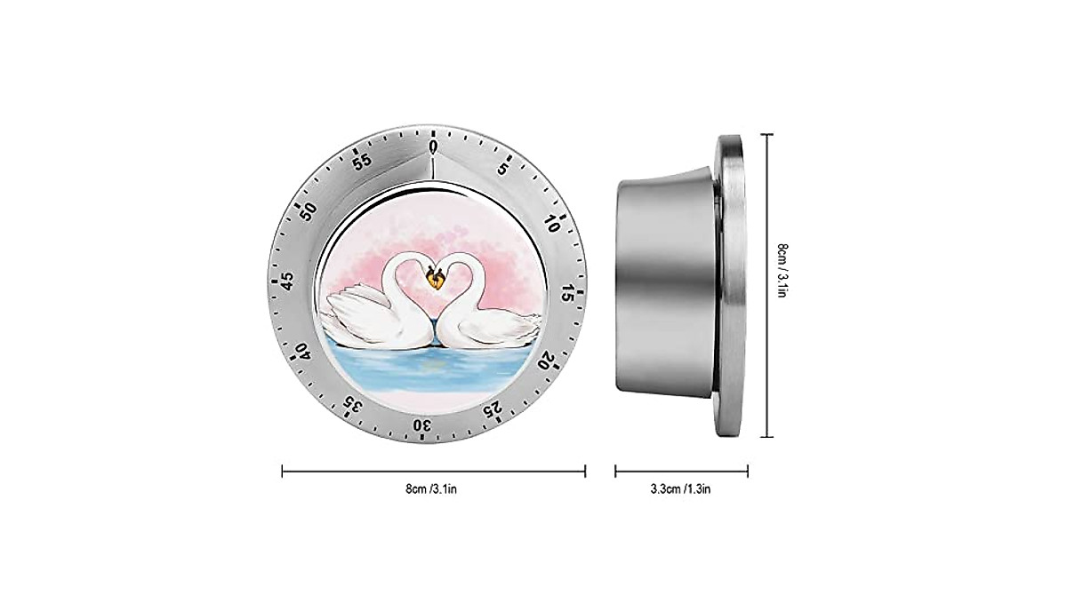 Magnetic Cartoon Swan Kitchen Timer for Cooking & More