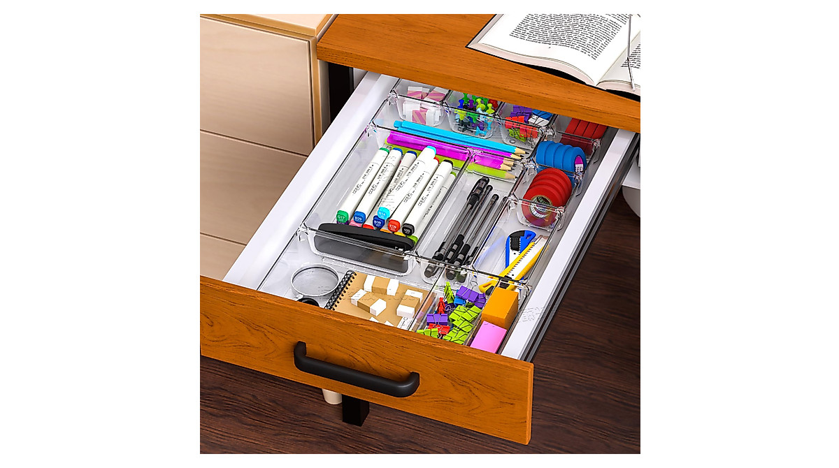 8 PCS Clear Drawer Organizer Set - Customize Your Space