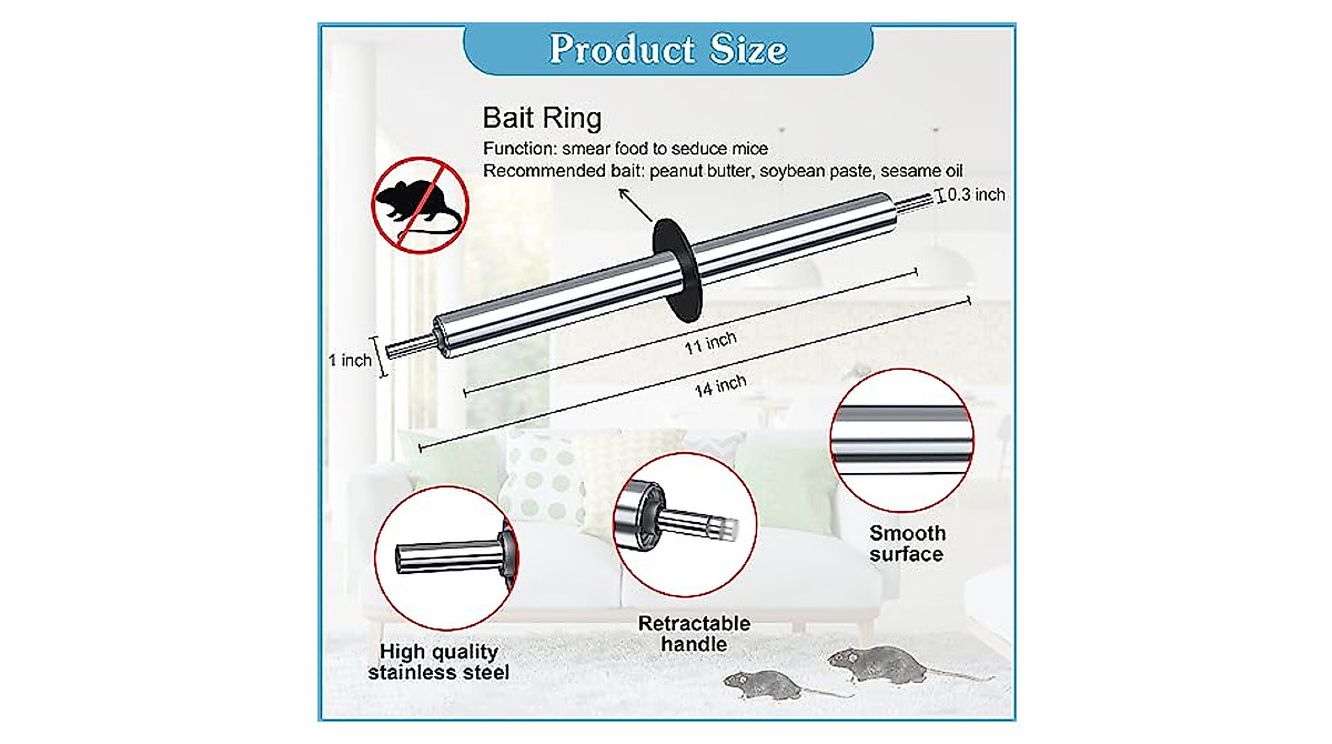 Humane 2 Pack Rolling Log Mouse Trap for Easy Catch