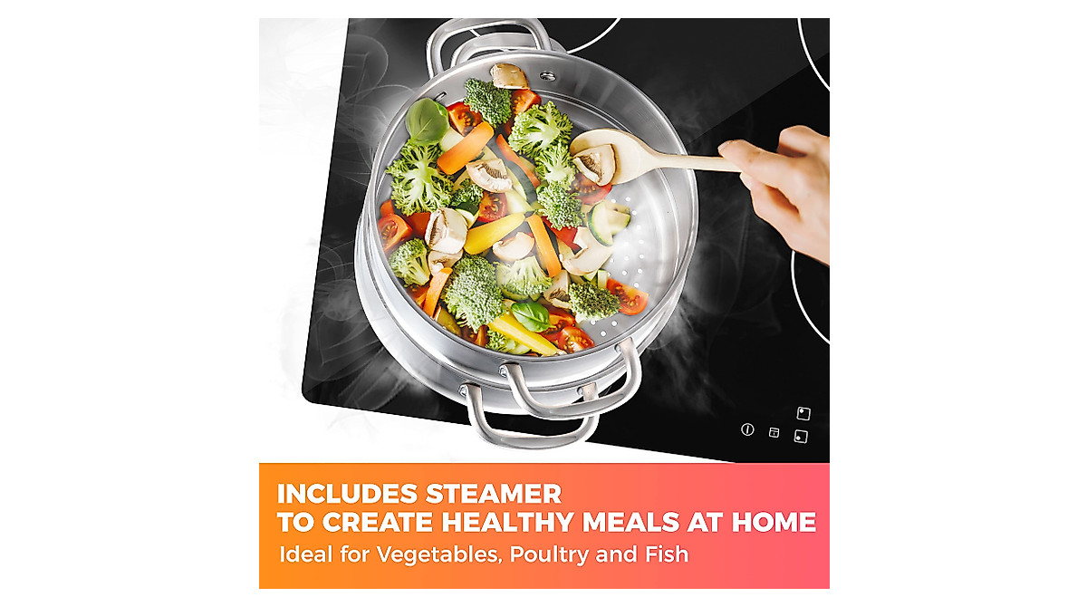 Mueller 11-Piece Stainless Steel Cookware Set