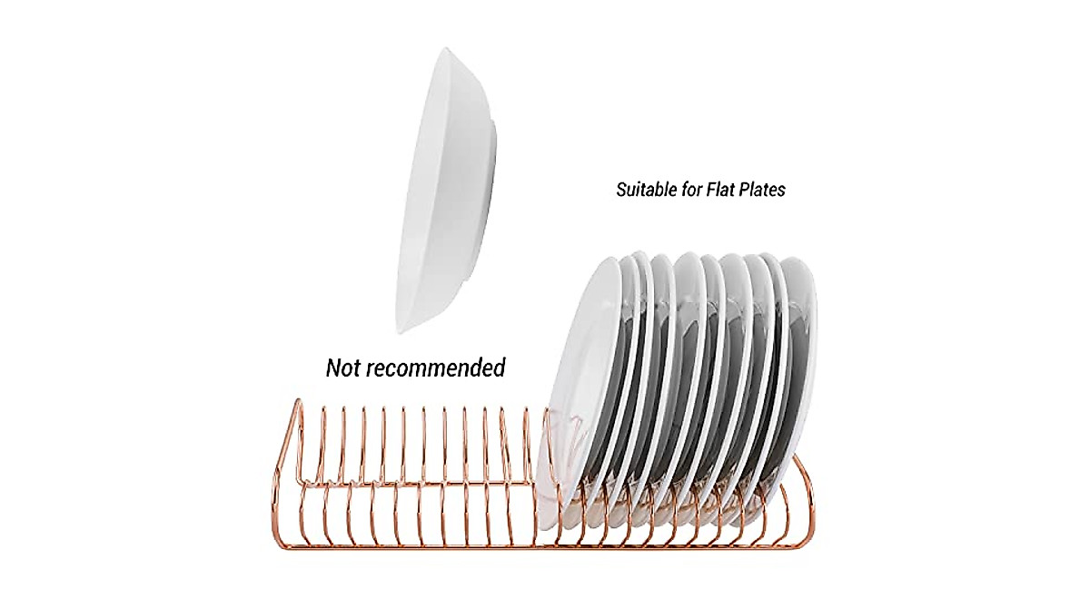 Rose Gold Dinner Plate Rack Organizer | MyGift