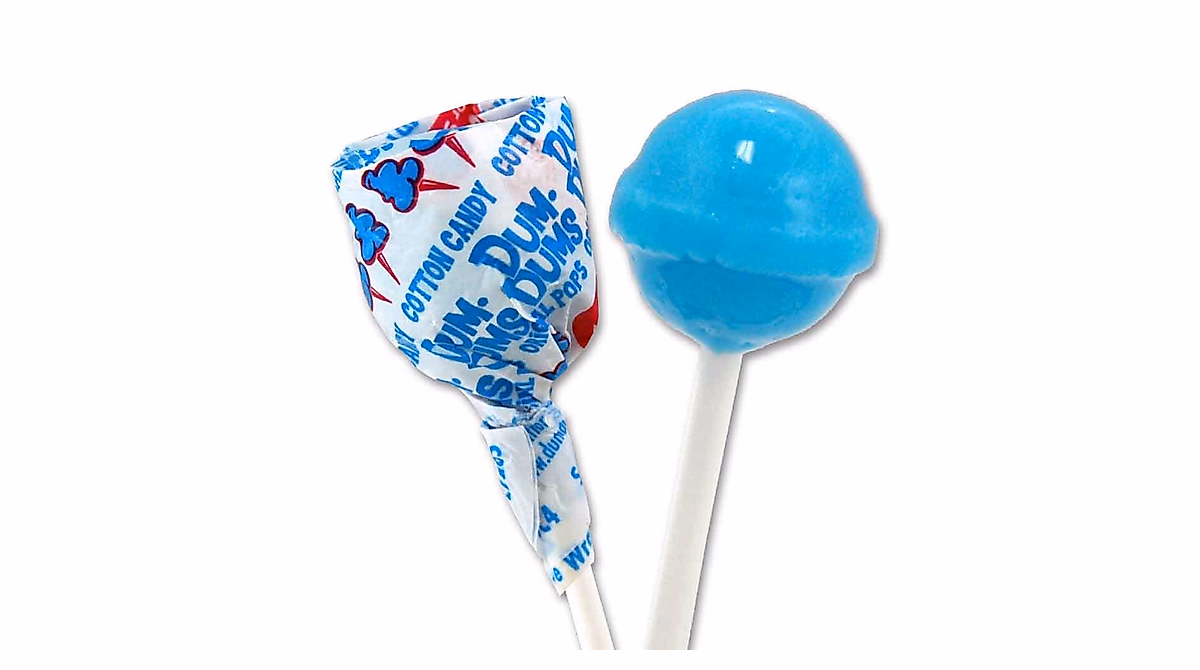 Dum Dums Cotton Candy Lollipops - 50 Ct Bag