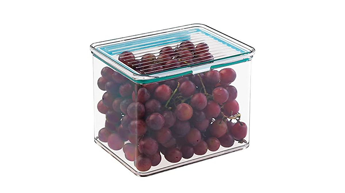 mDesign Airtight Stackable Food Storage Container - 2 Quart Bin