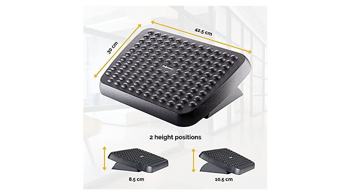 Fellowes 48121 Foot Rest - Adjustable Ergonomic Support in Graphite