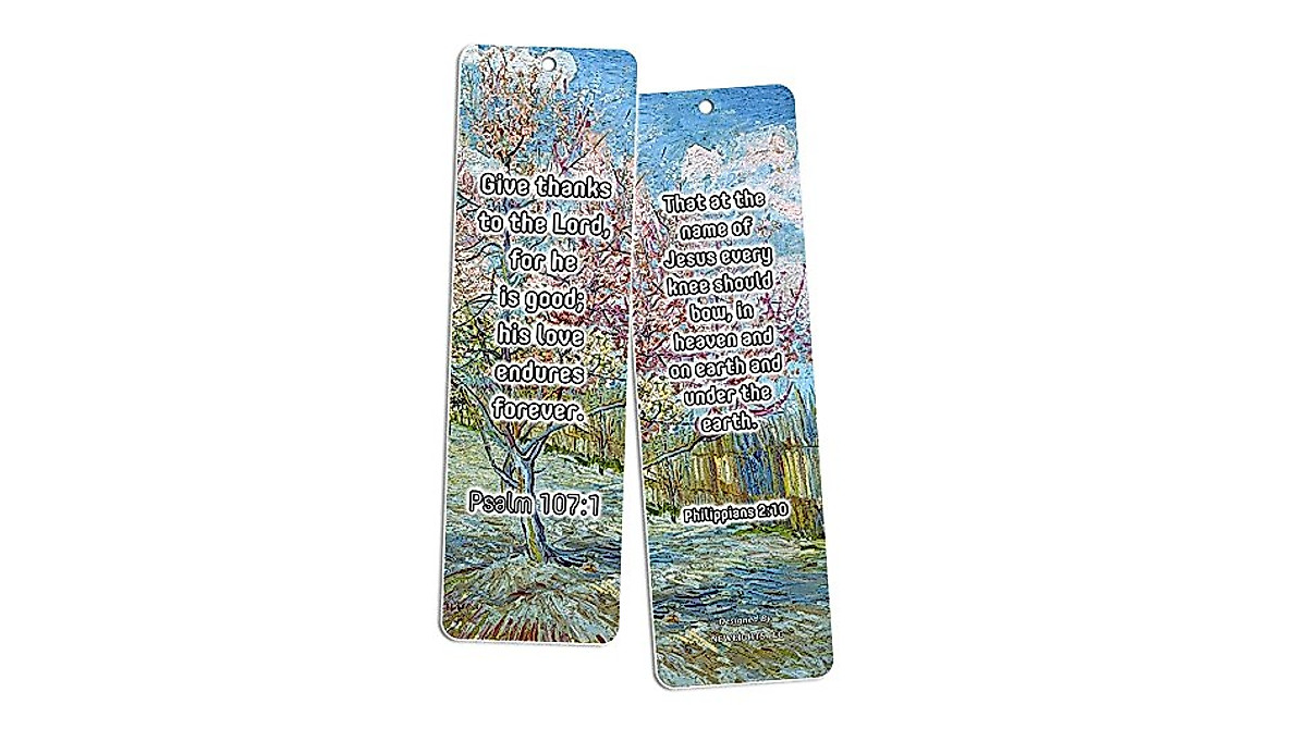 Christian Bible Scripture Bookmarks - 60 Pack for Faith & Inspiration