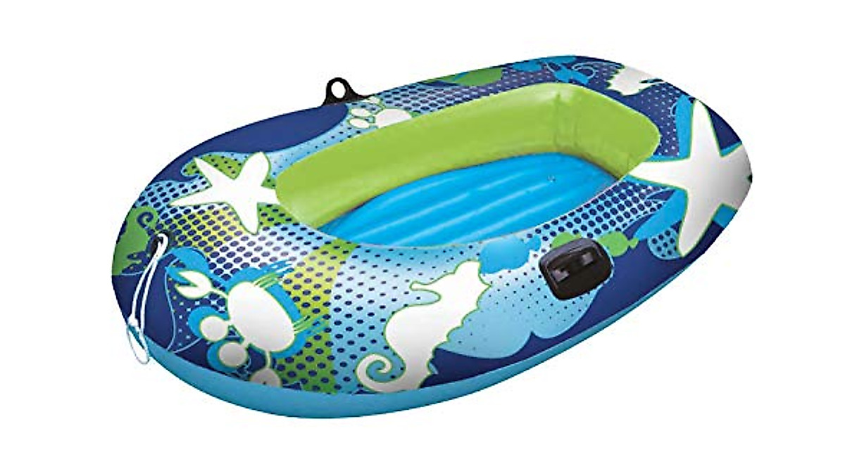 Poolmaster Deep Sea Inflatable Boat for Pool and Lake Adventures