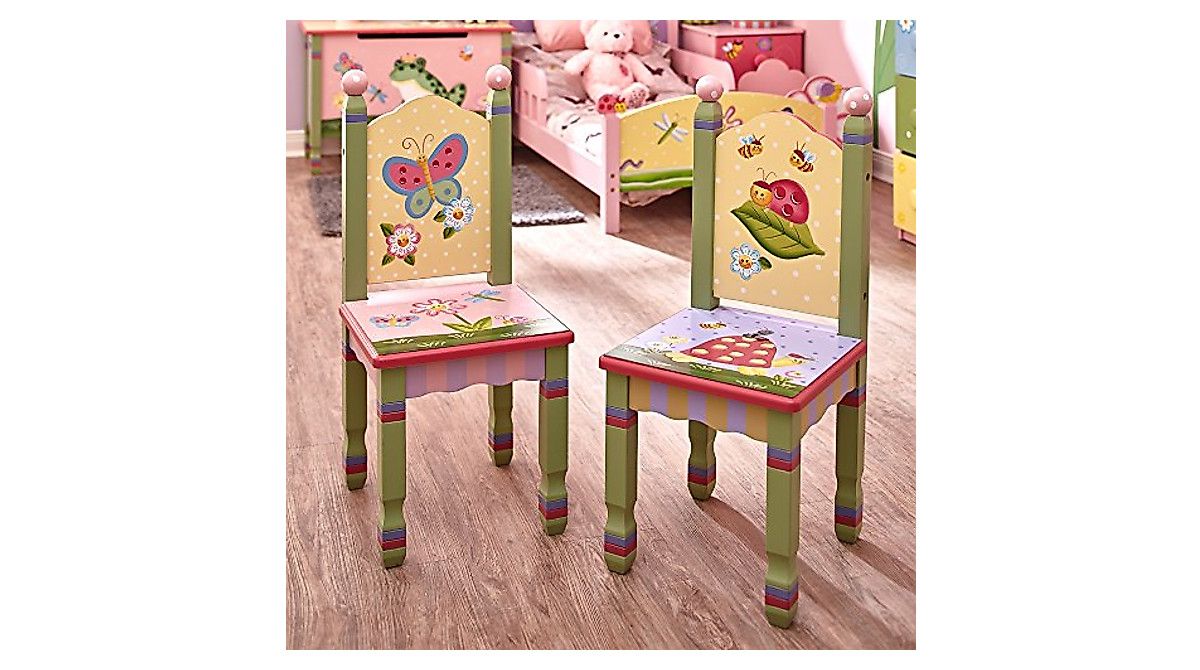 Fantasy Fields Magic Garden Kids Wooden 2 Chairs Set | Imaginative Play