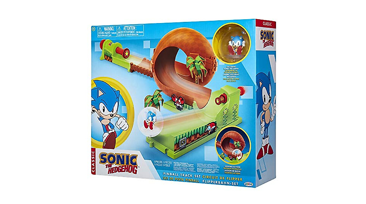 Sonic The Hedgehog Green Hill Zone Pinball Playset - Fun for Ages 3+