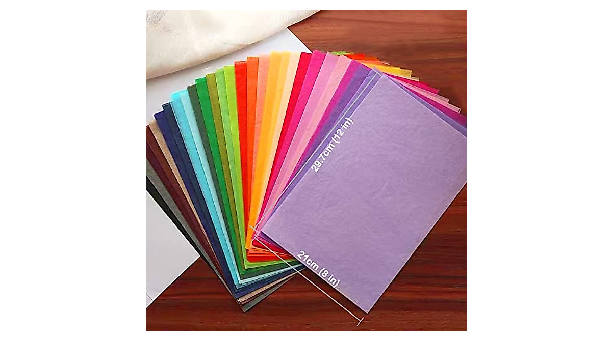 360 Assorted Colored Tissue Paper Pack for Crafts & Gifts