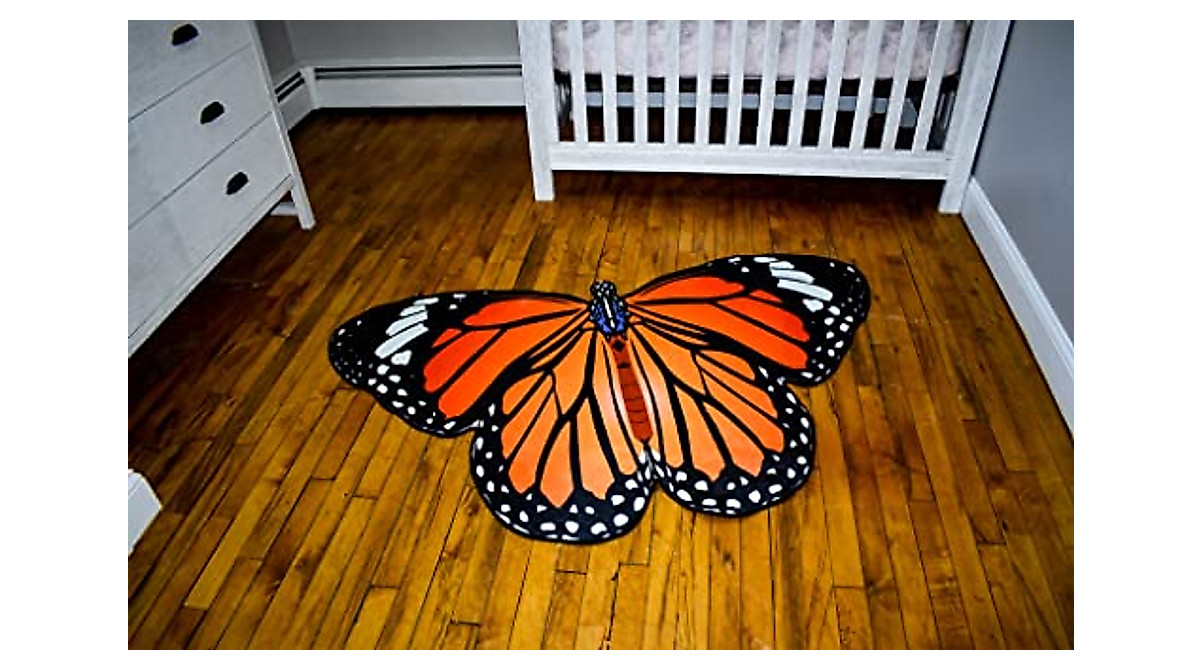 Butterfly Rug 3x5 | Kids & Dorm Room Area Rug | The Life Aisle
