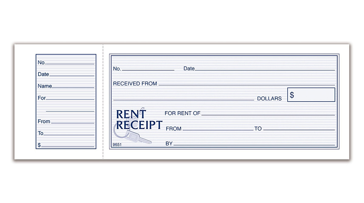 Adams Rent Receipt Book: 1-Part, 50 Receipts, Easy Records