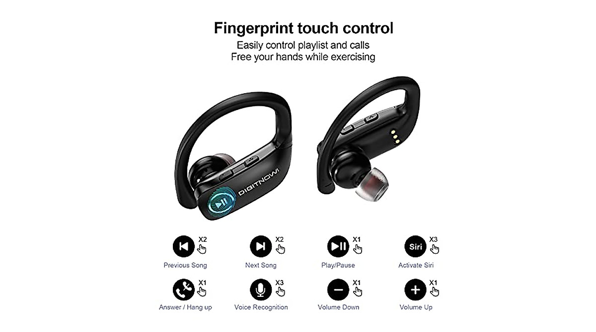 DIGITNOW Wireless Earbuds with 48H Playtime and Water Resistance