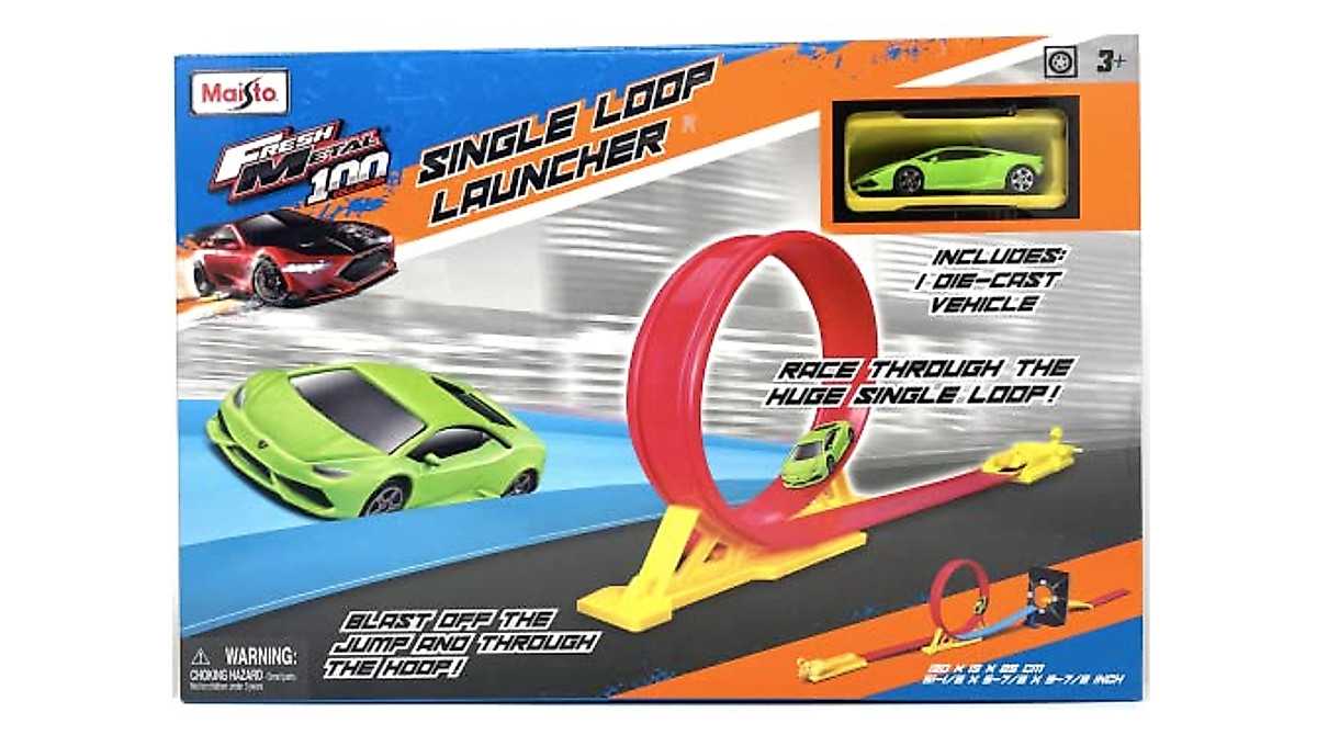 Maisto Loop Launcher & Green Lamborghini Racer – Fun Racing