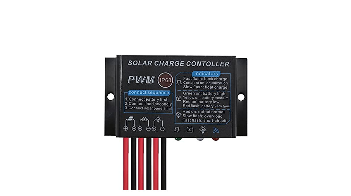 10A Waterproof Solar Charge Controller for RVs & Boats