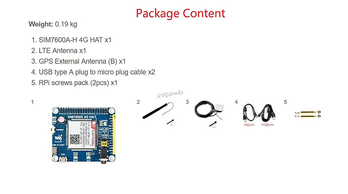 4G LTE SIM7600A-H HAT for Raspberry Pi - High-Speed Wireless Communication