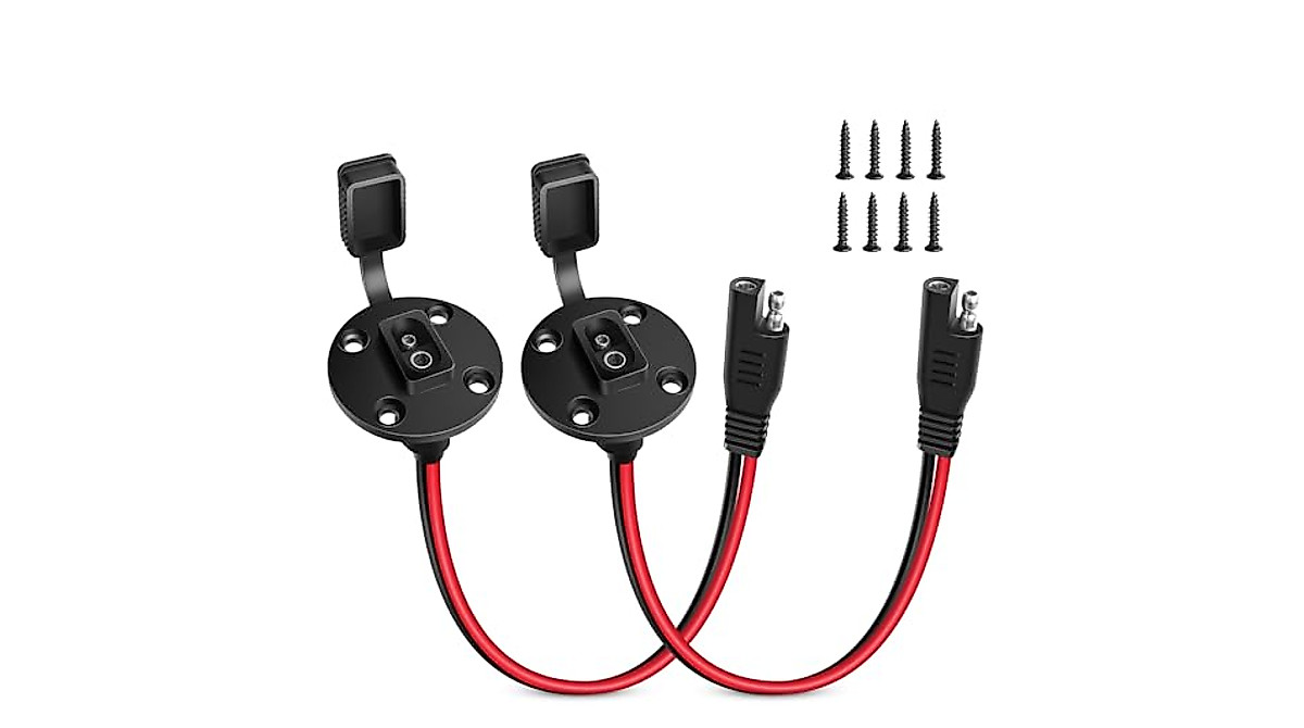 Nilight 12AWG SAE Power Socket Sidewall Port | Easy Solar & Battery Access