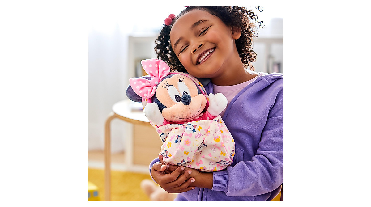Disney Minnie Mouse Plush in Swaddle Babies – 11 Inch Snuggly Toy