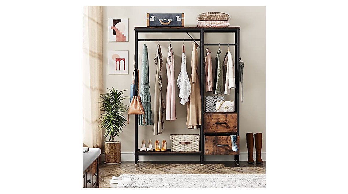 Tribesigns Freestanding Closet Organizer - Stylish Clothing Storage