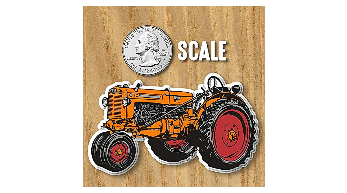Classic Green & Yellow Tractor Magnet Set of 4