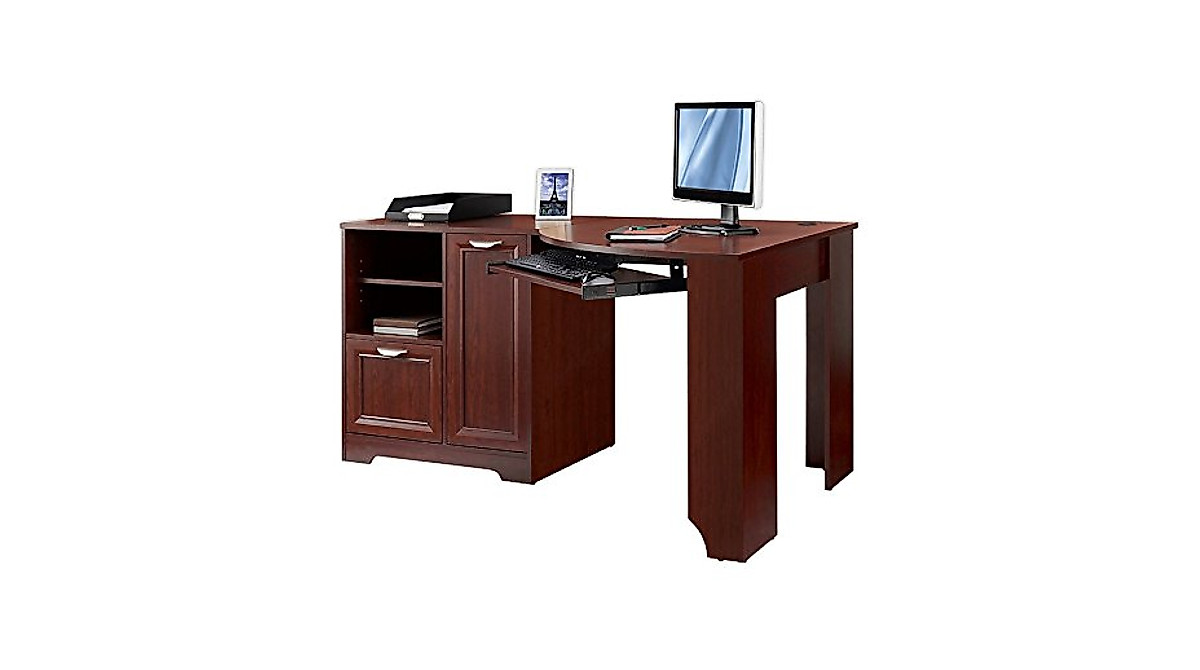 Maximize Your Space: Realspace Magellan Classic Cherry Corner Desk
