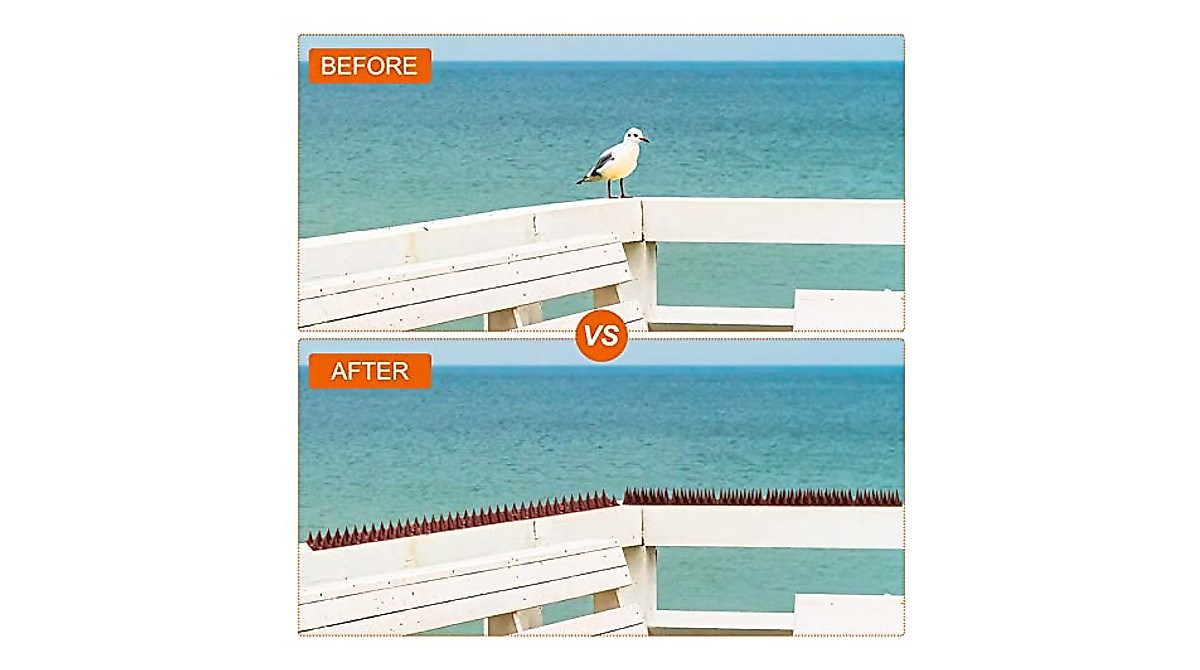 MECCANIXITY Bird Spikes 18 Inch - Humane Outdoor Pest Deterrent