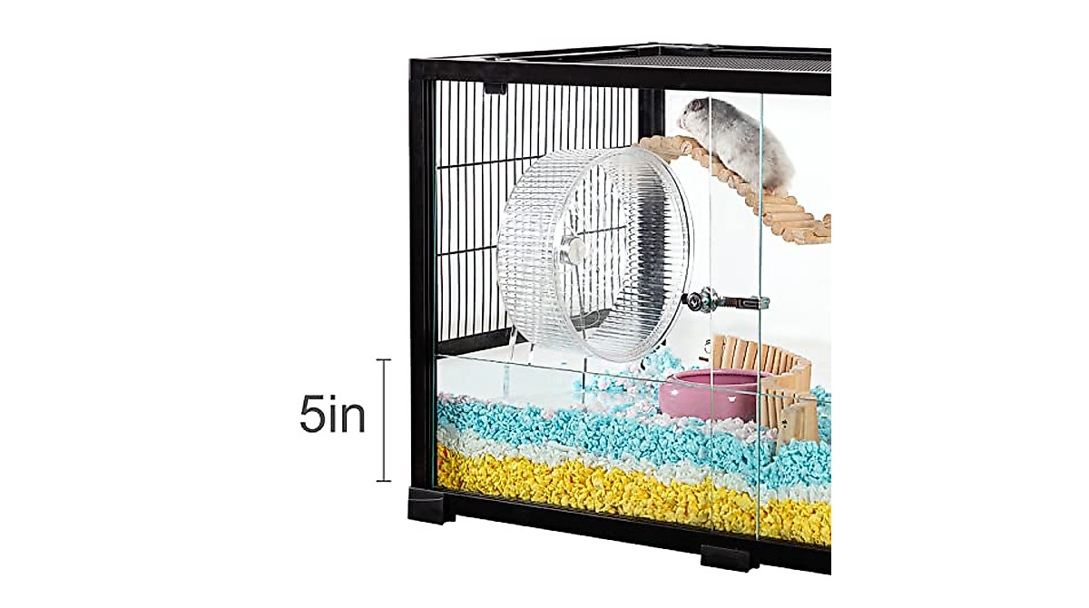 Picture Idea: Large Glass Hamster Cage With Sliding Door Ventilation