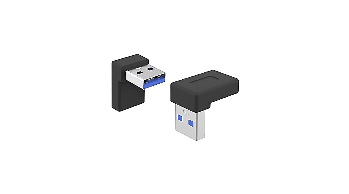 Right Angle USB A to USB C Adapter - 5Gbps Data & Fast Charging