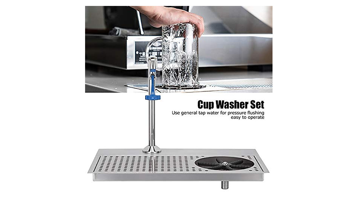 Commercial Stainless Steel Glass Rinser for Bars & Restaurants