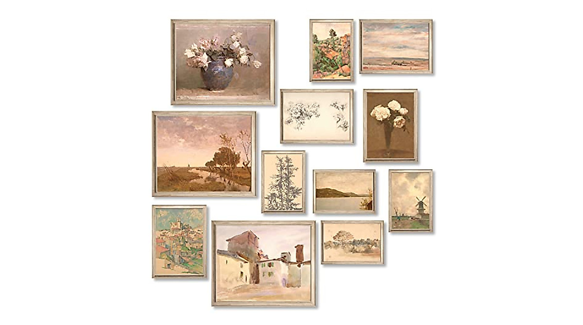 Vintage Farmhouse Wall Decor Set - French Country & Rustic Art