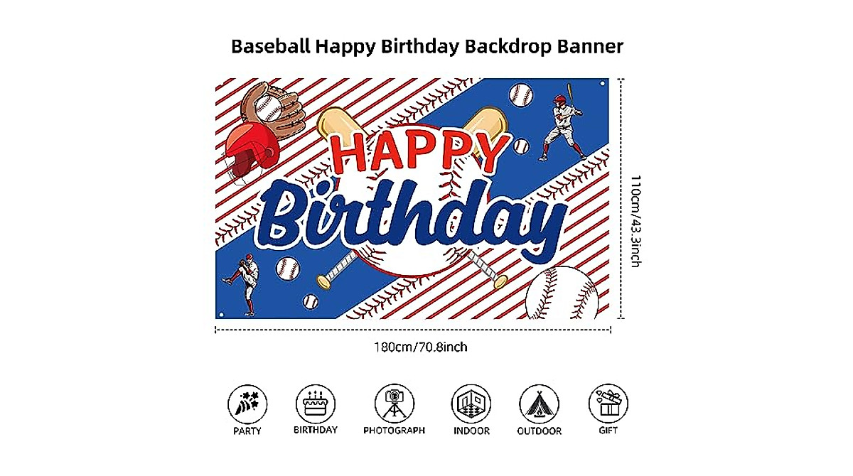 Baseball Party Decorations - Exciting Backdrop for Kids