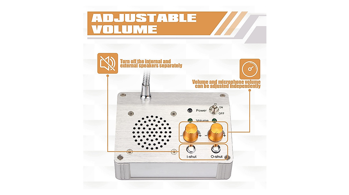 Retekess TW104 Two Way Intercom, Full Duplex Intercom System with Clear ...