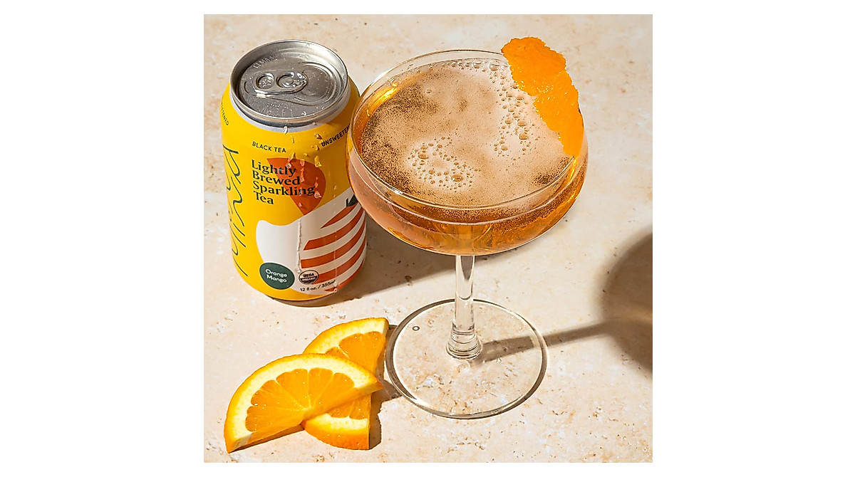 Minna Organic Sparkling Iced Tea - Orange Mango Black Tea | Zero Sugar ...