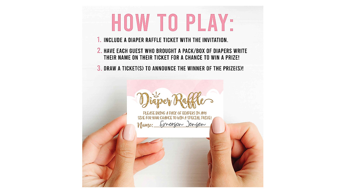 Buy 25 Diaper Raffle Tickets for Baby Shower Fun