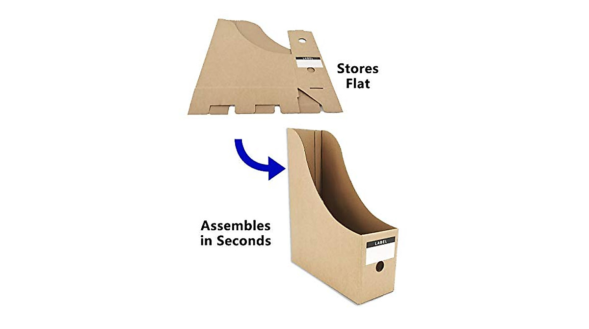HUAPRINT Magazine File Holder - 12 Pack Desk Organizer