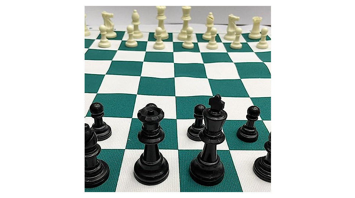 Portable Chess Checkers Set - Travel 2 in 1 Game
